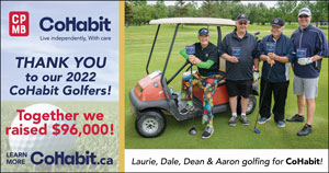 Laurie, Dale, Dean and Aaron golfing for CoHabit