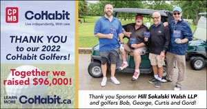 Thank you Sponsor Hill Sokalski Walsh LLP and golfers Bob, George, Curtis and Gord